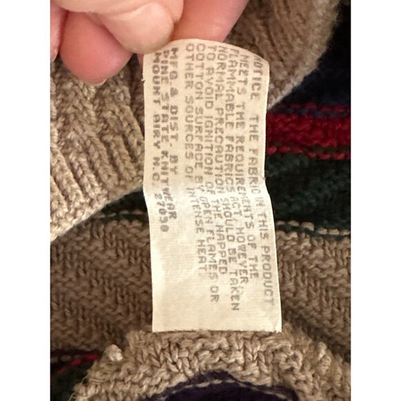 Vintage Duck Head Cable Knit Cotton Sweater - Cozy Retro Style with Character - Picture 5 of 6